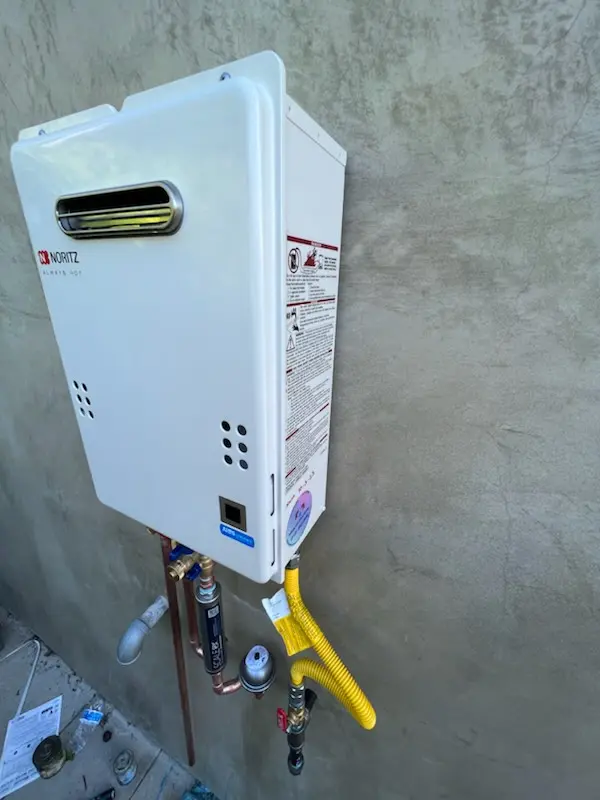 Tankless water heater installation for Brick homes